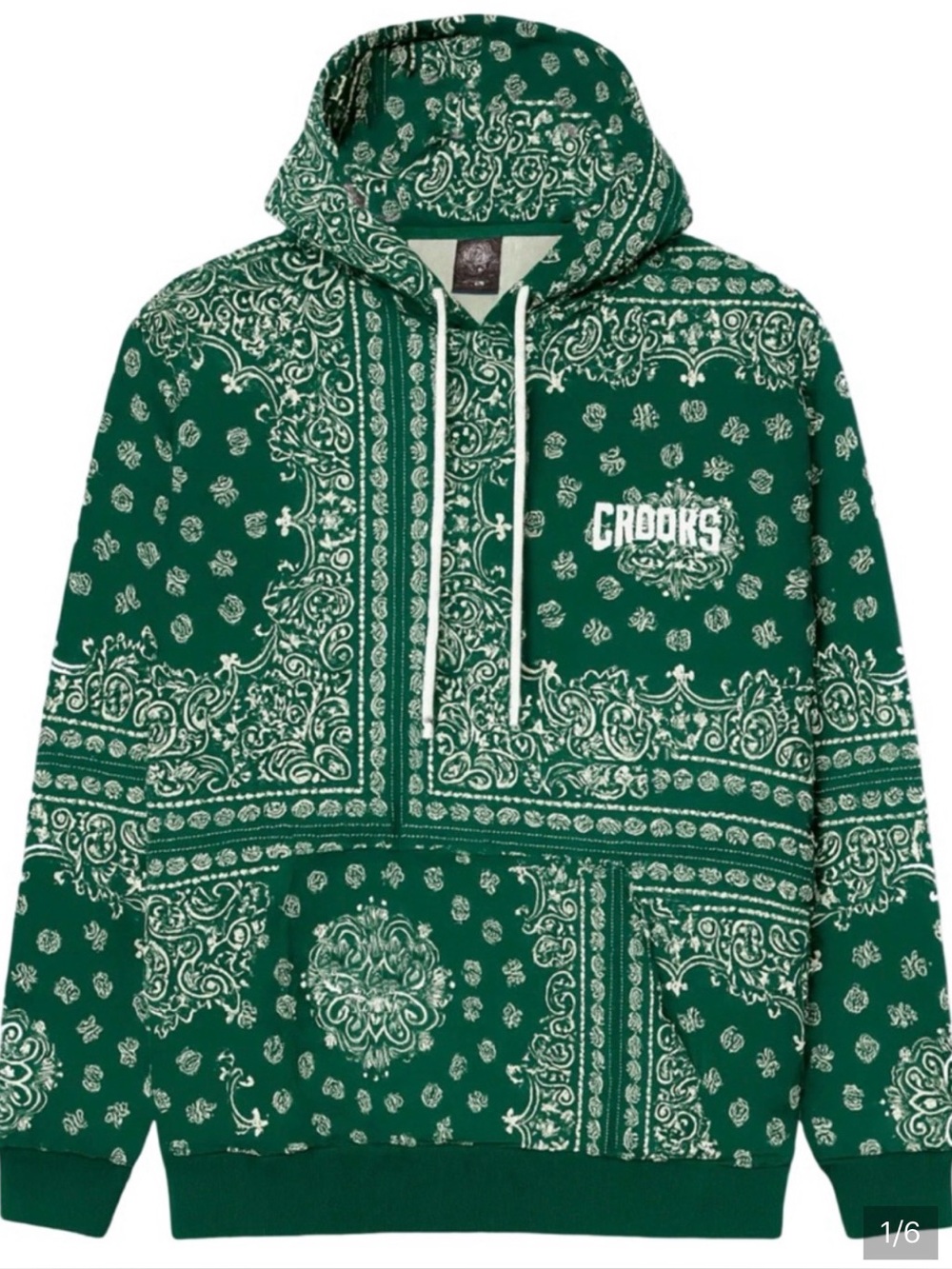 Crooks & Castles Paisley AOP Hoodie | NWT | Size Large